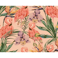 Paradise Flamingo Coral Mural (Medium) by Origin Murals