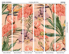 Paradise Flamingo Coral Mural (Medium) by Origin Murals