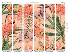 Paradise Flamingo Coral Mural (Medium) by Origin Murals