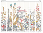Botanical Fleur Dove & Coral Mural (Large) by Origin Murals