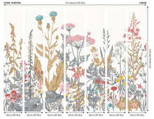Botanical Fleur Dove & Coral Mural (Large) by Origin Murals