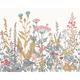 Botanical Fleur Dove & Coral Mural (Medium) by Origin Murals