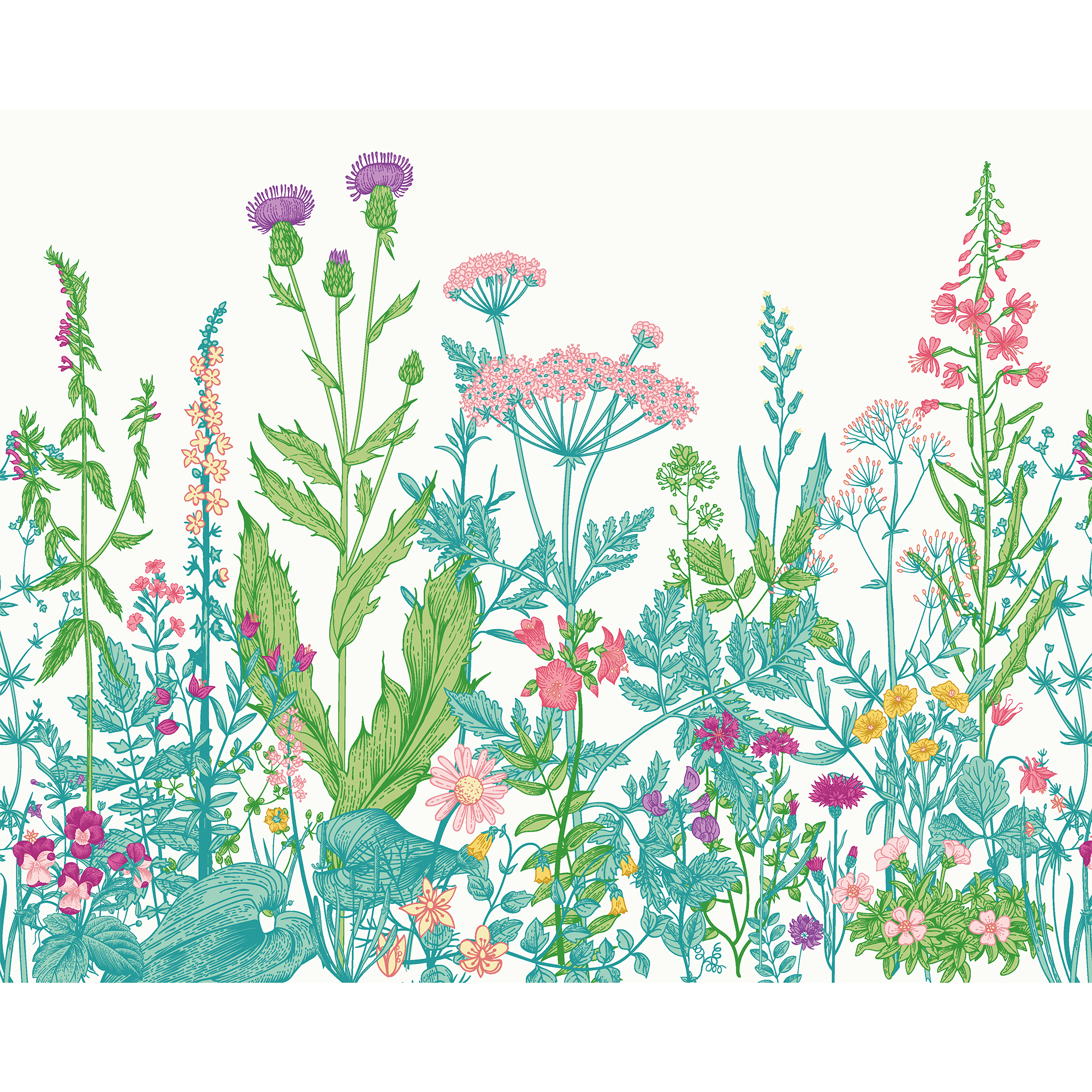Botanical Fleur Summer Fruit Mural (Medium) by Origin Murals
