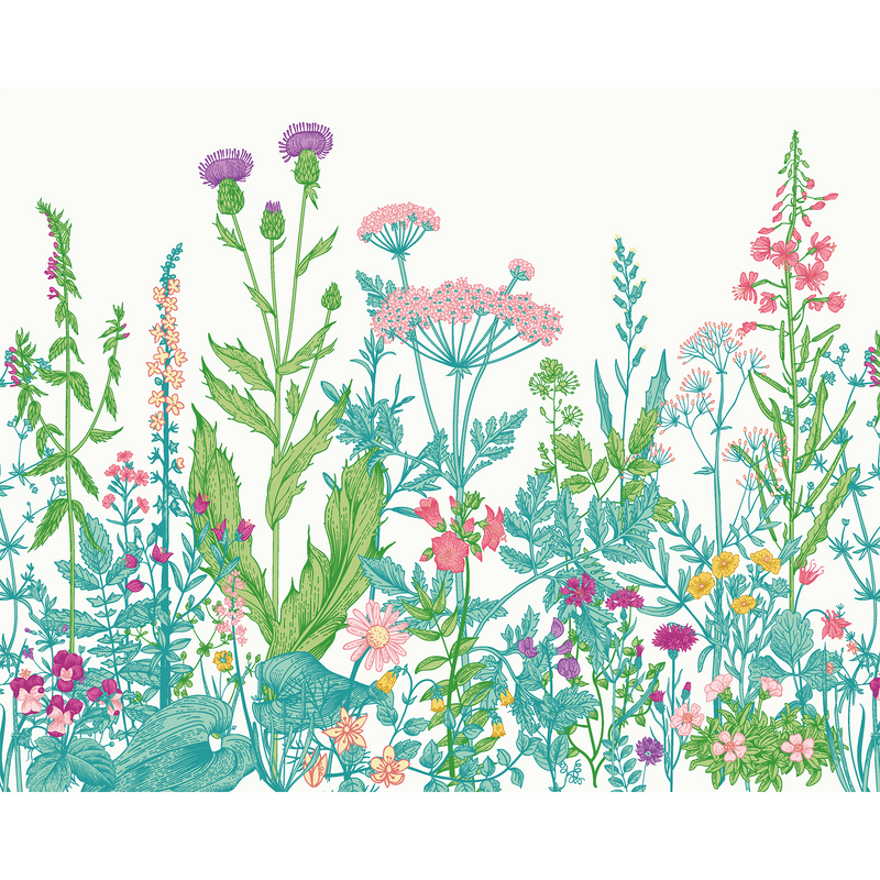 Botanical Fleur Summer Fruit Mural (Medium) by Origin Murals