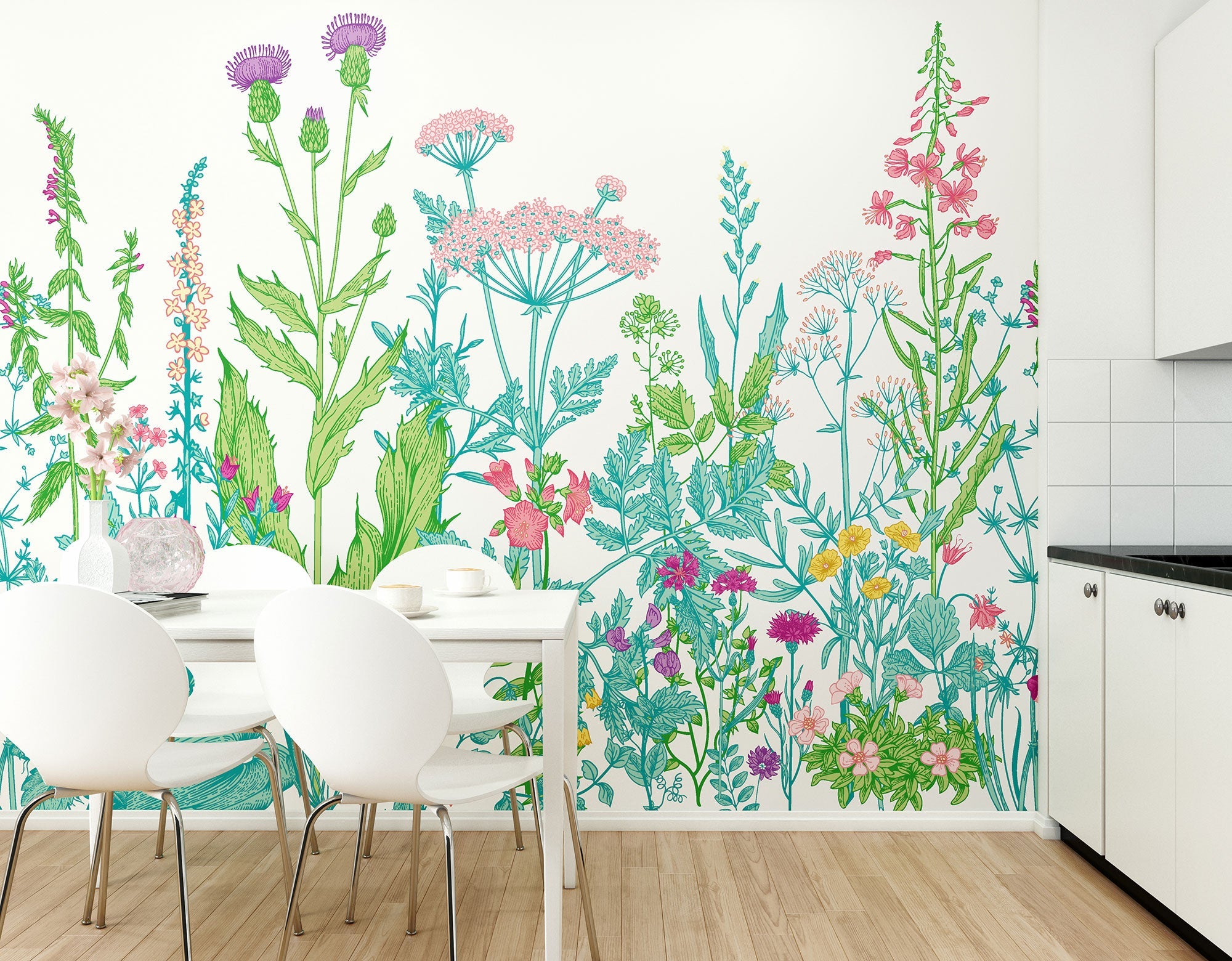Botanical Fleur Summer Fruit Mural (Medium) by Origin Murals