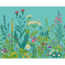 Botanical Fleur Peacock Mural (Large) by Origin Murals