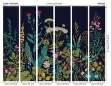 Botanical Fleur Indigo Mural (Medium) by Origin Murals