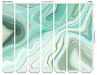 Marbled Ink Emerald Mural (Large) by Origin Murals