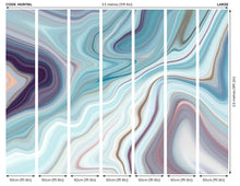 Marbled Ink Soft Teal Mural (Large) by Origin Murals