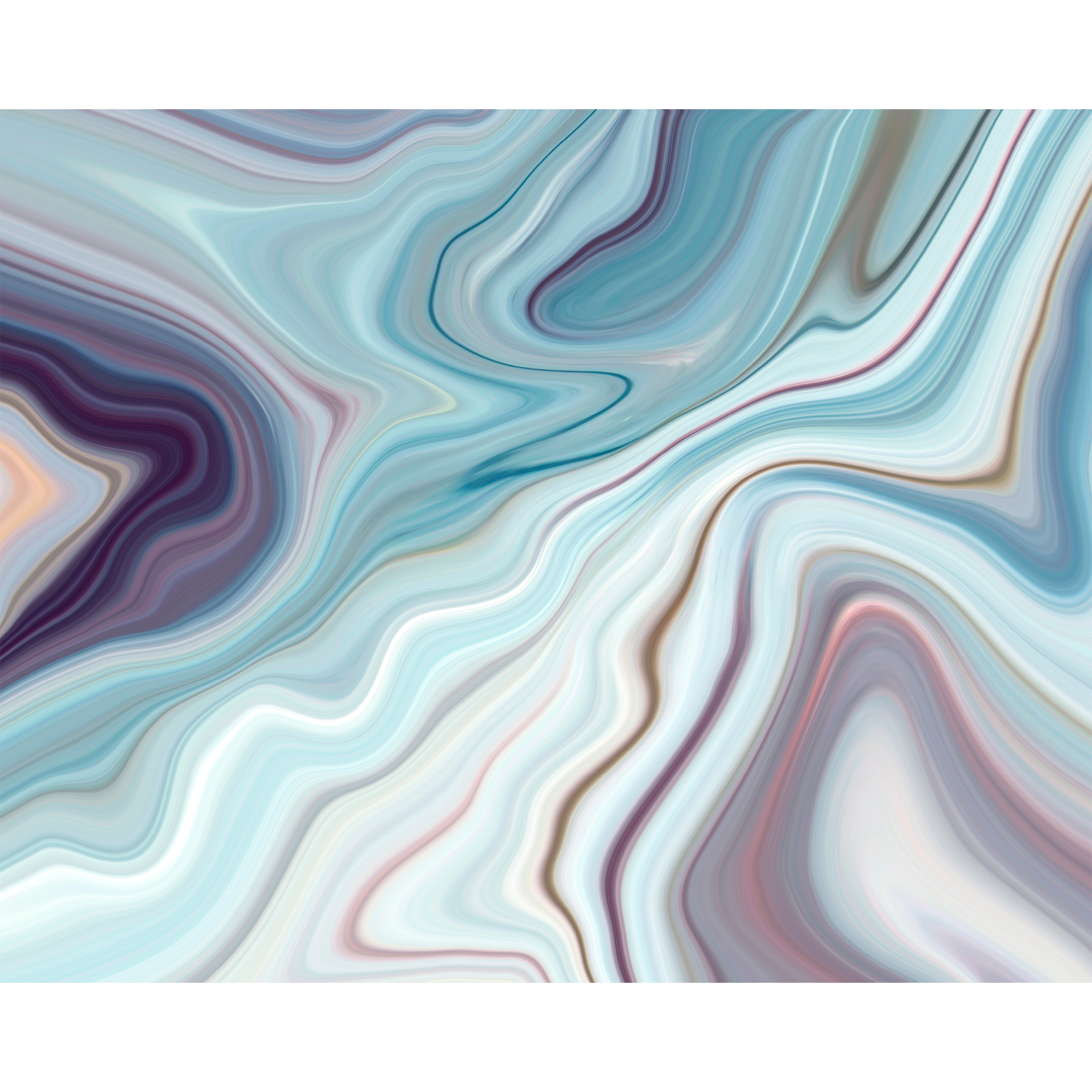 Marbled Ink Soft Teal Mural (Medium) by Origin Murals