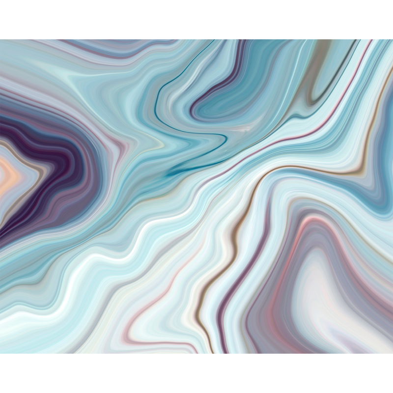 Marbled Ink Soft Teal Mural (Medium) by Origin Murals