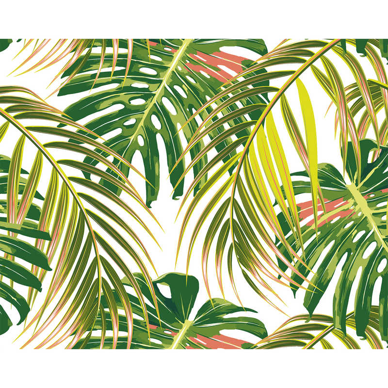 Tropical Leaves Citrus Mural (Medium) by Origin Murals