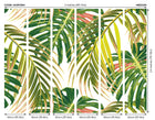 Tropical Leaves Citrus Mural (Medium) by Origin Murals