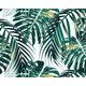 Tropical Leaves Emerald Mural (Large) by Origin Murals