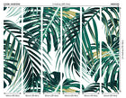 Tropical Leaves Emerald Mural (Medium) by Origin Murals