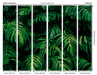 Rainforest Leaves Emerald Mural (Medium) by Origin Murals
