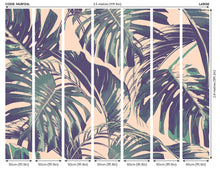 Palm Leaves Blush & Jade Mural (Large) by Origin Murals