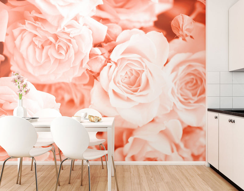 Petals Peach Mural (Medium) by Origin Murals
