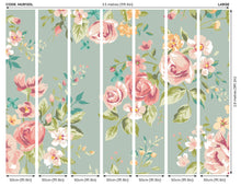 Flowery Duck Egg Mural (Large) by Origin Murals