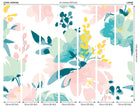 Graphic Flower Blush & Jade Mural (Large) by Origin Murals