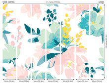 Graphic Flower Blush & Jade Mural (Large) by Origin Murals