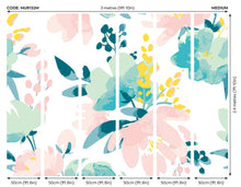 Graphic Flower Blush & Jade Mural (Medium) by Origin Murals