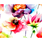 Watercolour Flora Multi Bright Mural (Medium) by Origin Murals