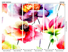 Watercolour Flora Multi Bright Mural (Medium) by Origin Murals