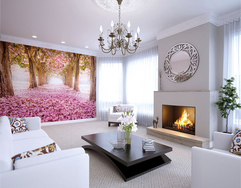 Blossom Trees Rose Pink Mural (Medium) by Origin Murals