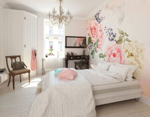 Roses & Sparkles Rose Pink Mural (Large) by Origin Murals
