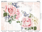 Roses & Sparkles Rose Pink Mural (Medium) by Origin Murals