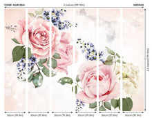 Roses & Sparkles Rose Pink Mural (Medium) by Origin Murals