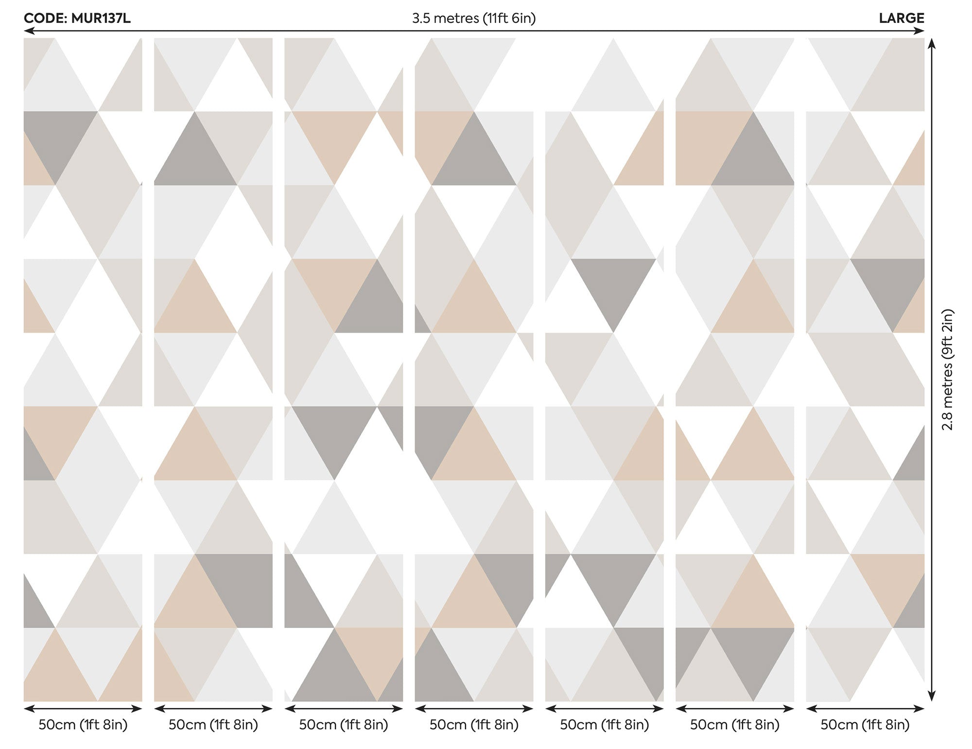 Geometric Natural Mural (Large) by Origin Murals
