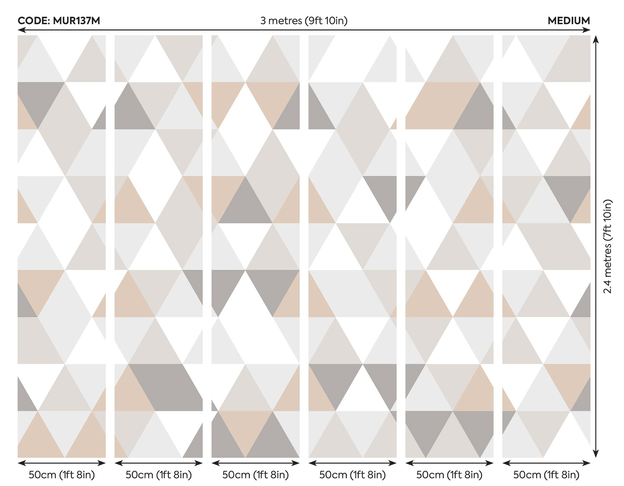 Geometric Natural Mural (Medium) by Origin Murals