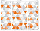 Geometric Tangerine Mural (Large) by Origin Murals