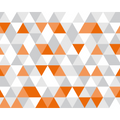 Geometric Tangerine Mural (Medium) by Origin Murals