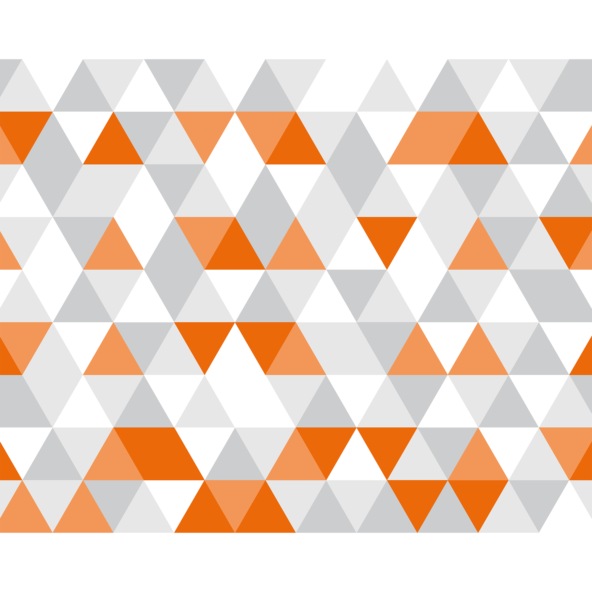 Geometric Tangerine Mural (Medium) by Origin Murals