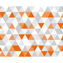 Geometric Tangerine Mural (Medium) by Origin Murals
