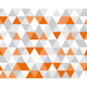 Geometric Tangerine Mural (Medium) by Origin Murals