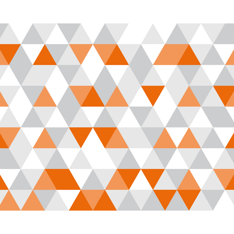 Geometric Tangerine Mural (Medium) by Origin Murals