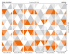 Geometric Tangerine Mural (Medium) by Origin Murals