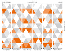 Geometric Tangerine Mural (Medium) by Origin Murals