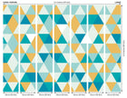 Geometric Jade & Mustard Mural (Large) by Origin Murals