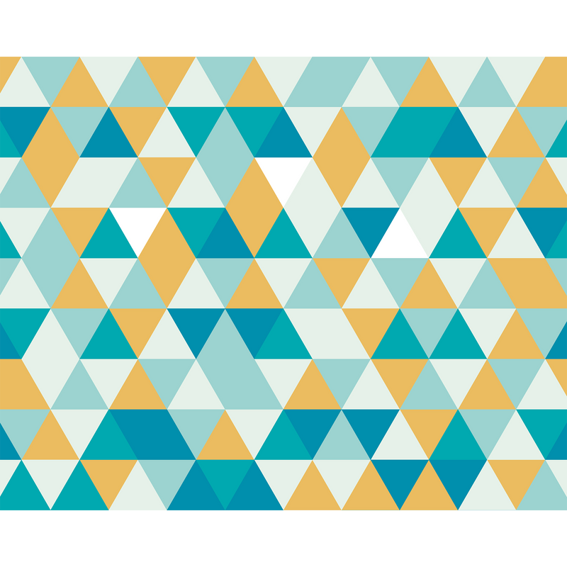 Geometric Jade & Mustard Mural (Medium) by Origin Murals