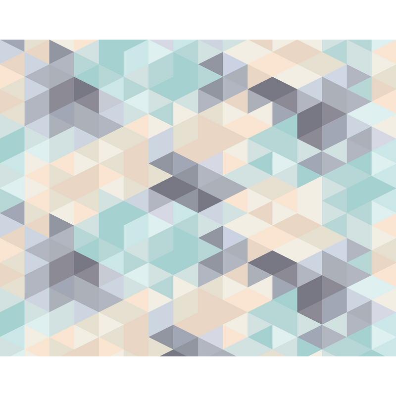 Iso Triangles Duck Egg Mural (Medium) by Origin Murals