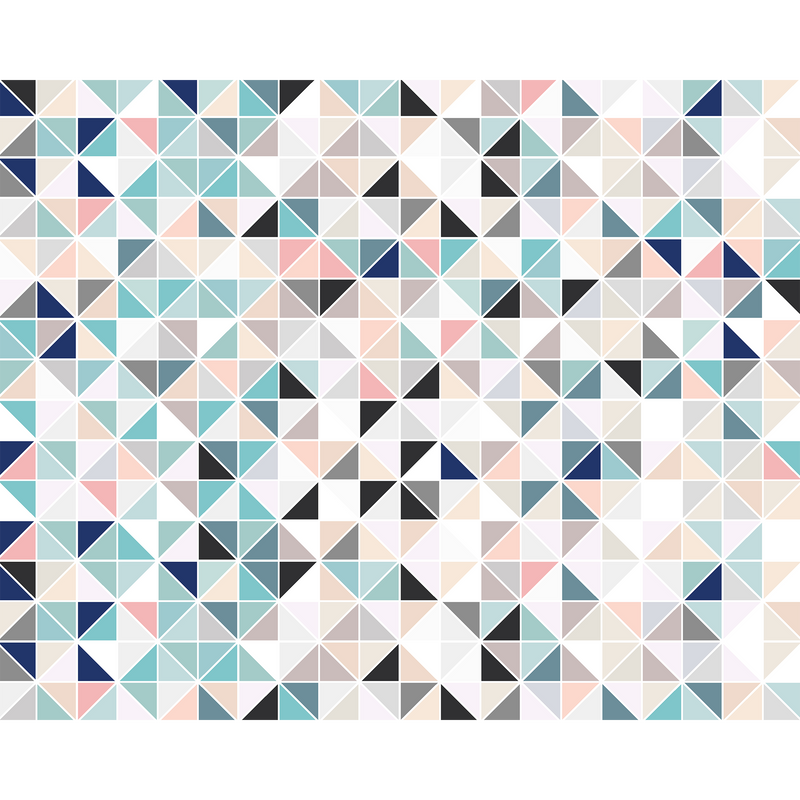 Geometry Blush & Jade Mural (Medium) by Origin Murals