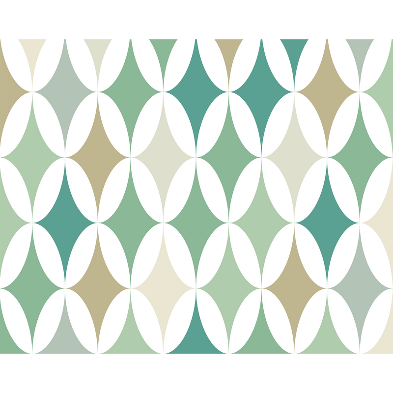 Green Formation Sage Mural (Medium) by Origin Murals