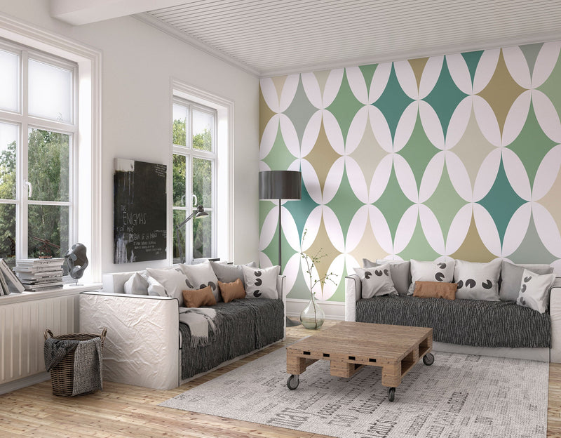 Green Formation Sage Mural (Medium) by Origin Murals