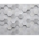 Metal Hexagons Silver Mural (Large) by Origin Murals