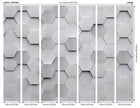Metal Hexagons Silver Mural (Large) by Origin Murals